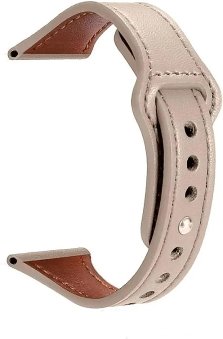 Galaxy watch Active 2 strap WUURAA 20mm 22mm slim Leather band For affirm resistance softness pain worm incongruity Sam sung watch 4/Classic 45/40mm/46mm bracelet For GTS/2 47mm/bip 