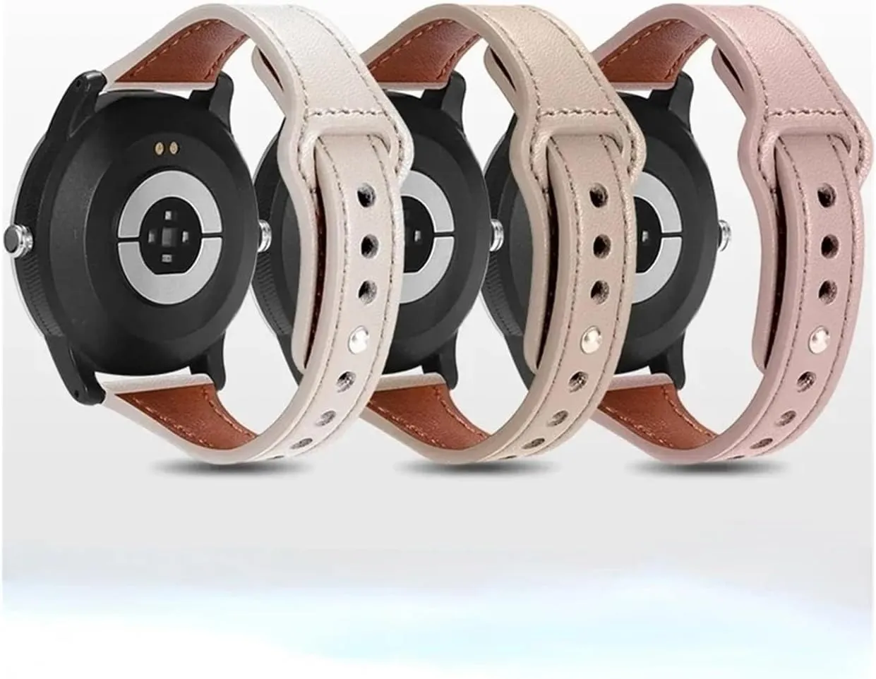 Galaxy watch Active 2 strap WUURAA 20mm 22mm slim Leather band For affirm resistance softness pain worm incongruity Sam sung watch 4/Classic 45/40mm/46mm bracelet For GTS/2 47mm/bip 