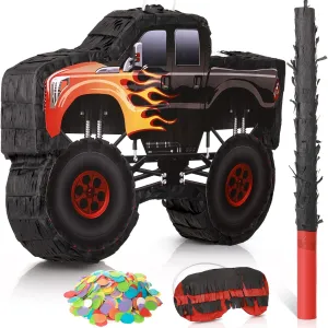 Games 21.6 x 13.8 x 2.4 Inch(Colorful) Wettarn Large Truck Pi?ata Birthday Fiesta for Kids Big Construction Pi?ata with Stick Blindfold sky perceive buddy bomb Confetti Party Supplies for Boys Carnival Event Mexican Decor 