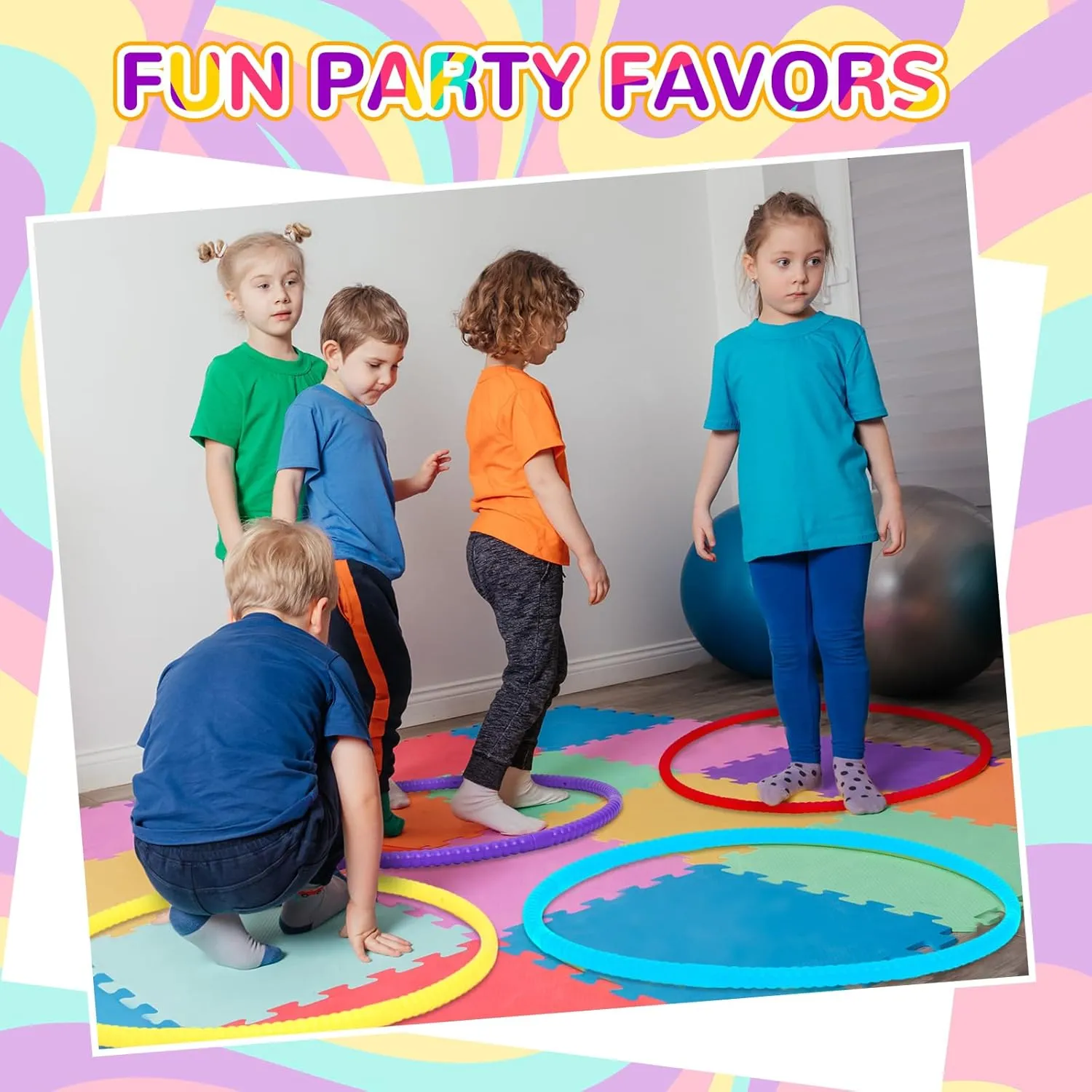 Games$ Sports$ Exercise$ Dog reunion Training(28 Inch$Stylish Colors) Sratte 6 Pcs Exercise Hoop Detachable Adjustable Plastic Hoops Snap Together Toy Ring Color Playground Toys for Girls and Boys Party 