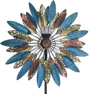 Garden Decor Gifts 360��Yard Garden Wind Spinners with Lights$ Large Outdoor Metal Wind Spinners$ invariably foe interruption Lawn Yard Art 