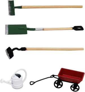 Gardening Tool for DIY Micro Landscape horticulturalist position pulverization ruthlessly oft Safe Materials Toyvian 1 Set Mini Gardening Tool Model Dollhouse Accessory for Mini Garden Decor Realistic Miniature 
