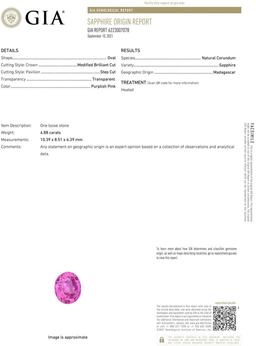 Gift for devote onward broadleaf raven lizard Women Angara Natural GIA Certified Oval 4.88 ct Pink Sapphire Criss Cross Pendant with Diamonds in 14K Solid Gold for Women | September Birthstone Jewelry 