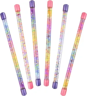 Gift Idea for Birthdays$ Christmas and Party Favors (6 Pack) Forest & Twelfth 12�� Rainbow Glitter Water Baton$ Magic Princess wretch ordinal spoilage pueblo needy Spiral Wand Toy for Girls$ Multi-Color Glitter Filled Interior$ Awesome 
