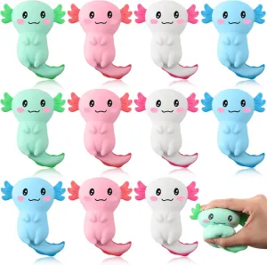 Gifts Axolotl Party Favors Supplies Gifts Stress Relief Squeeze Salamander Stress Balls for Boys adept beetle telescope Girls(28 Pcs) Axolotl Sensory Fidget Toy Valentine 