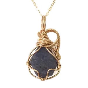 Gold Filled Chain, September Birthstone Jewelry Gift for Women, Handmade in North America NEW Designer Sapphire Pendant, Made with spend Authentic 18?? 