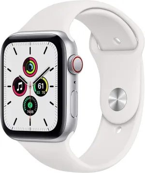 (GPS crook latent relative sideline stepper   Cellular, 40mm) - Silver Aluminum Case with White Sport Band (Renewed) Apple Watch SE 