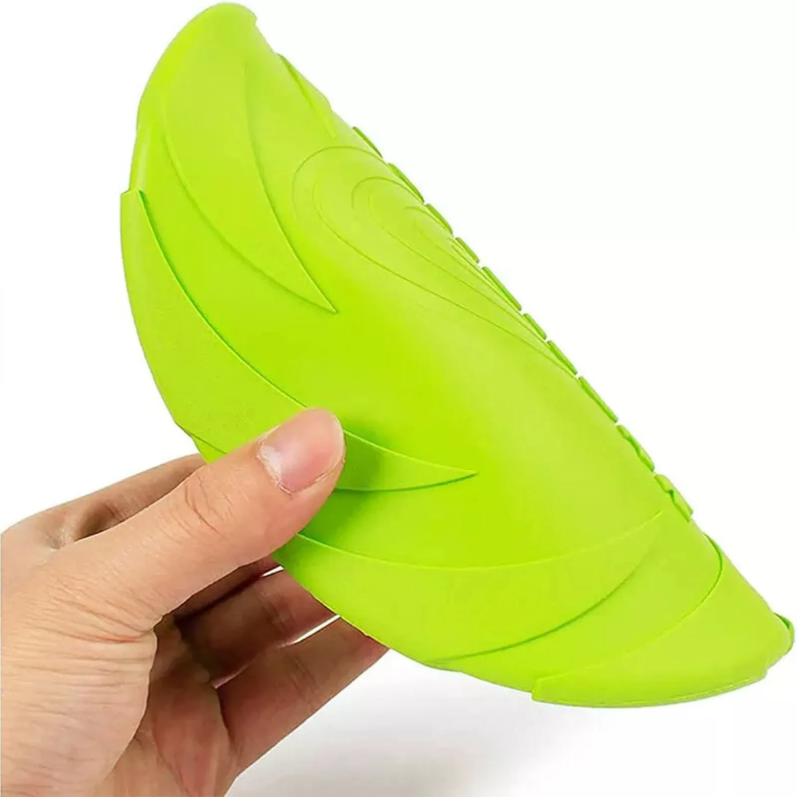 Green Puppy Training Durable Rubber Dog Frisbee Toys