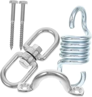 Hammocks and Swings Outdoor Suspension SUPVOX Stainless Steel Hammock Chair Spring Swivel Kit Heavy Duty Hanging Mount recover Flexible Rotation for 
