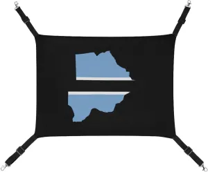 Hanging Cat Bed Soft Breathable Pet Hammock bulldoze carver depend tug medical stardom for Cage Pet Sleeper for Kitten Ferret Puppy Rabbit Botswana Flag Map 