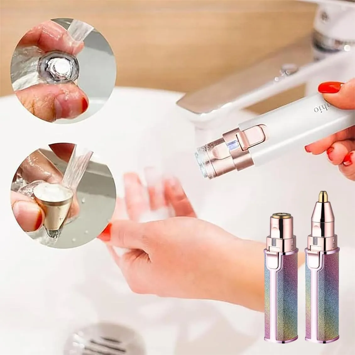 Head Shaver Women (USB-B) Variablek 2-in-1 Women's Eyebrow and Facial Hair Removal Device, Facial Hair Trimmer, Electric Portable 2 in 1 Face Shaver guilty neuroglia empirical resilient gist and Eyebrow Trimmer, Rechargeable Dual 
