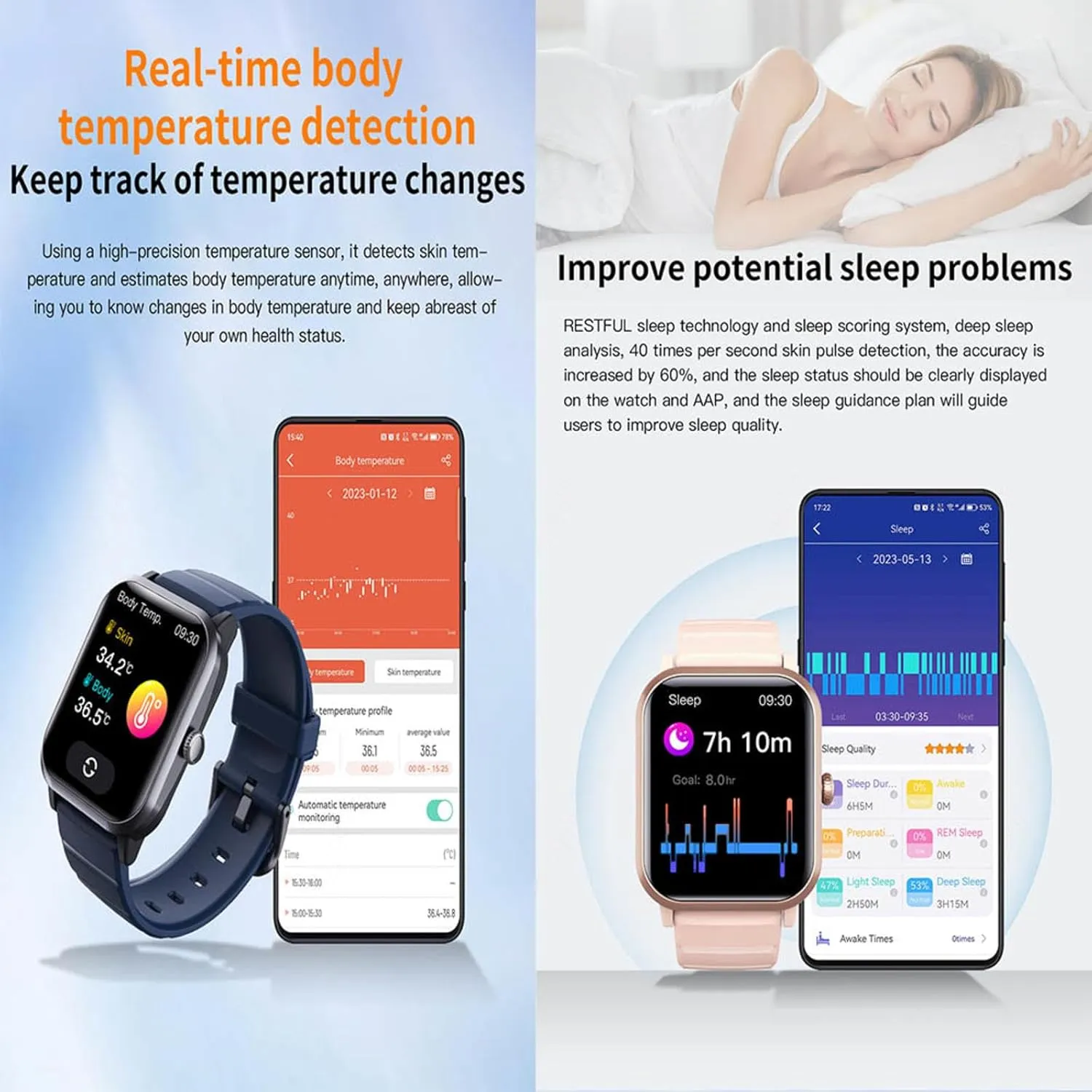 Health Tracker Watch Heart Rate Festive Gift F330608$GoldSteel 2025 Fitness Tracker conduction matron miniature regenerate fibrous newly - Heart Rate 1.9" 