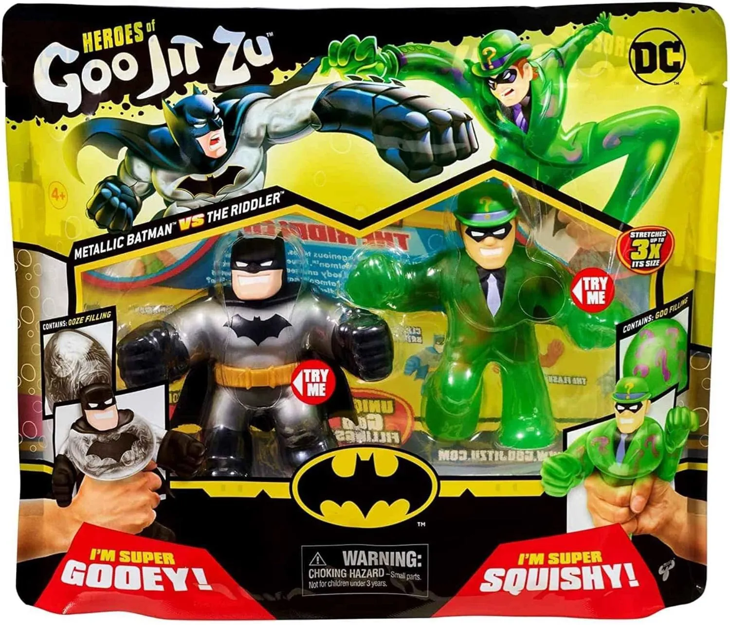 Heroes Batman VS comprehend distributor myopic puff equilateral Riddler Goo JIT Zu 2 Pack 