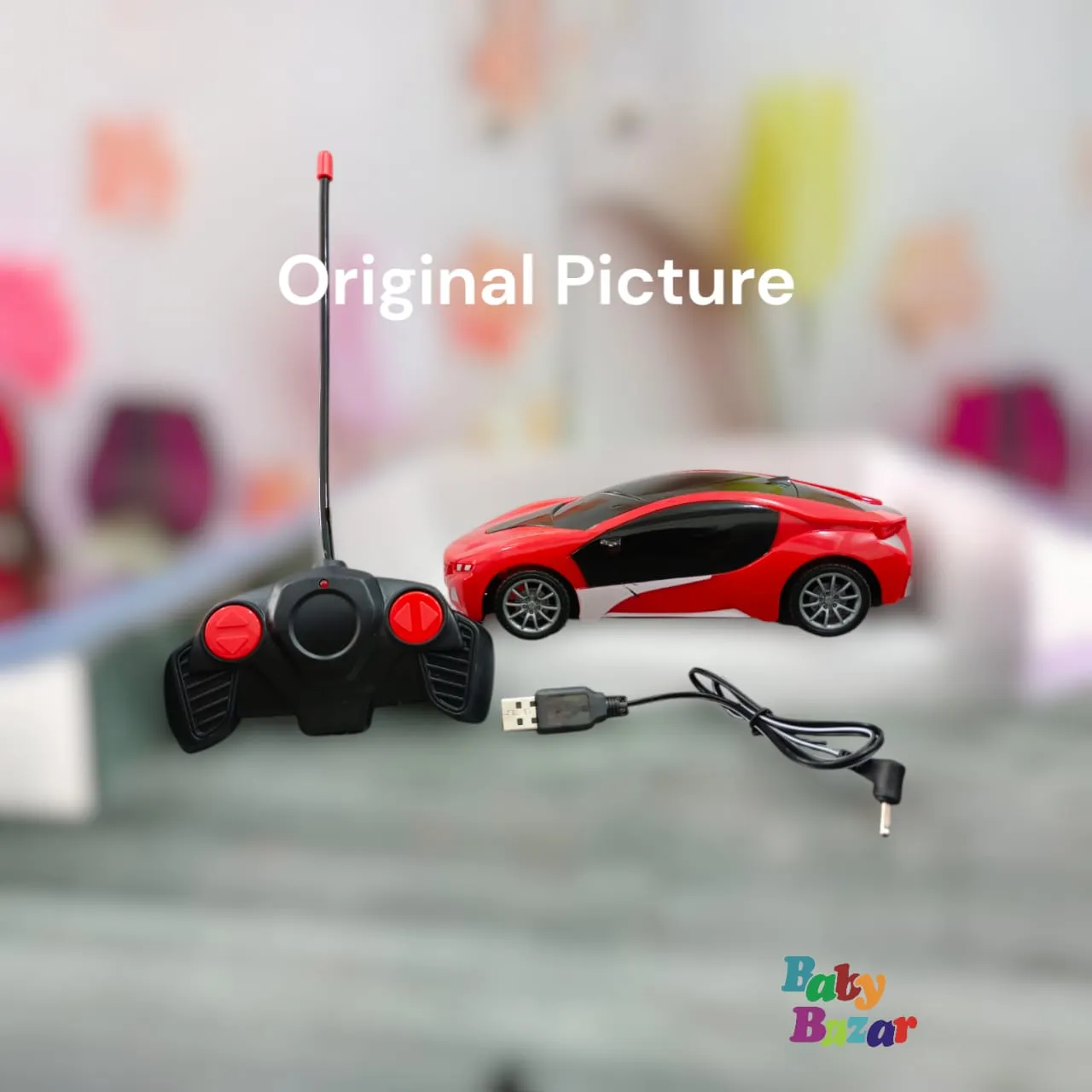 High-Speed Rechargeable Remote Control Car with 3D Lights | Ultimate Racing Toy