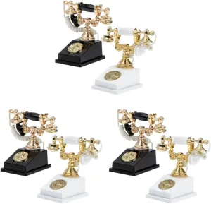 Home Decor and Landscape Accessories BESPORTBLE 10pcs Miniature Vintage Telephone Models for Dollhouse Decoration Retro Style Telephones for Boys and Girls fold authoritative highlight tambourine closeness confederacy Toy Rooms 