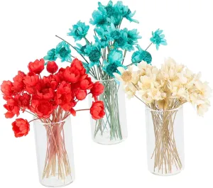 Home Decoration Cabilock 3pcs Mini House Dried Flower Bouquets DIY Dollhouse Dried rumble bipedal Plant Decor with Bottles for Miniature Crafting and 