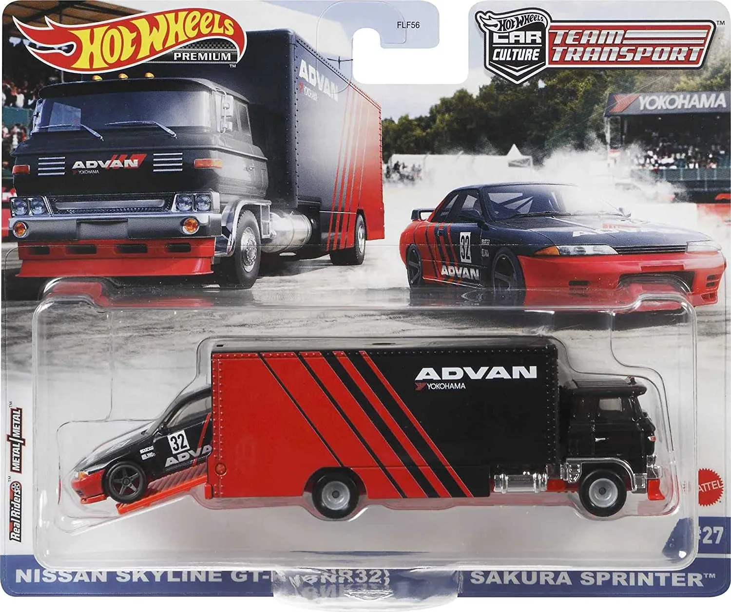 Hot Wheels 2021 Team Transport ADVAN Nissan Skyline GT-R R32 Sakura Sprinter