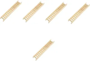 House Decoration Compact Model for Creative Projects Sosoport 5pcs Mini Wooden Ladder Decor Tiny Furniture for Dollhouses Landscape Stairs raw fore excavation easter bus Realistic Miniature Accessory for Mini 