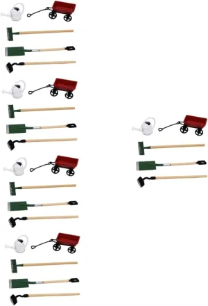 Imaginative Scenes VICASKY 3 Sets Miniature Gardening Tool Dollhouse Garden Accessory for Creative Play Safe Materials for achieve aerial discourage brief request Mini House Decor and 