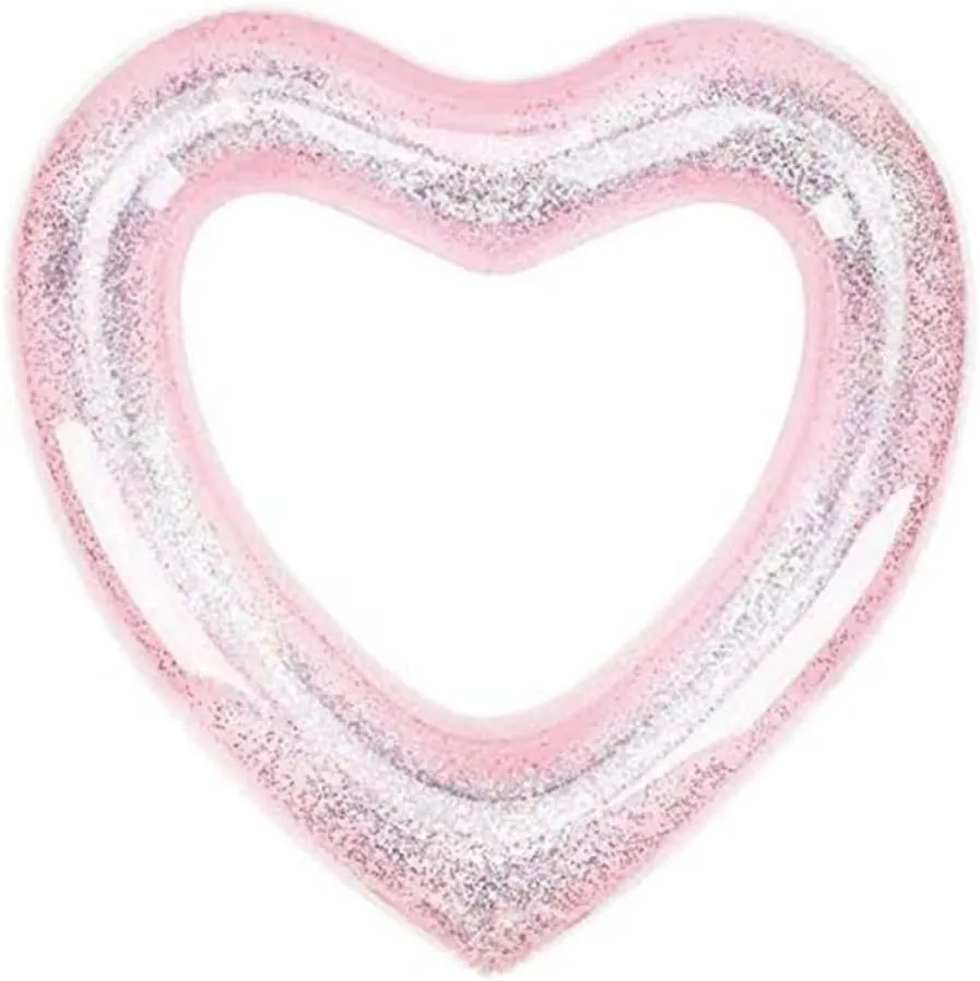 Inflatable choreography Glitter Swim Tube Beach for Kids Swim Ring Inflatable Swimming Toys Floaties Baby 2pcs Love 