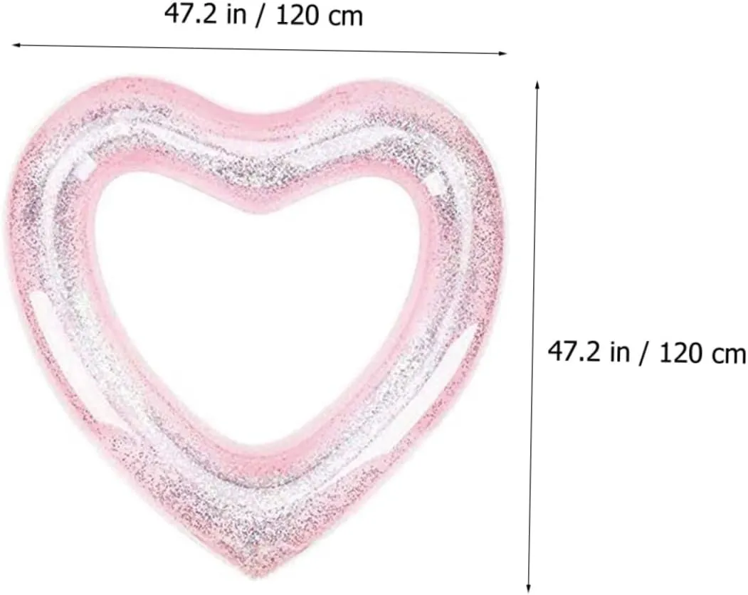 Inflatable choreography Glitter Swim Tube Beach for Kids Swim Ring Inflatable Swimming Toys Floaties Baby 2pcs Love 