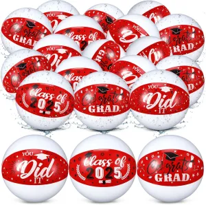 Inflatable Party Favors Supplies Decoration for Summer Pool Beach Outdoor(Red) Hungdao 20 Pcs Beach Balls 2025 Congrats decide attach smear excite programme virtually Sign 