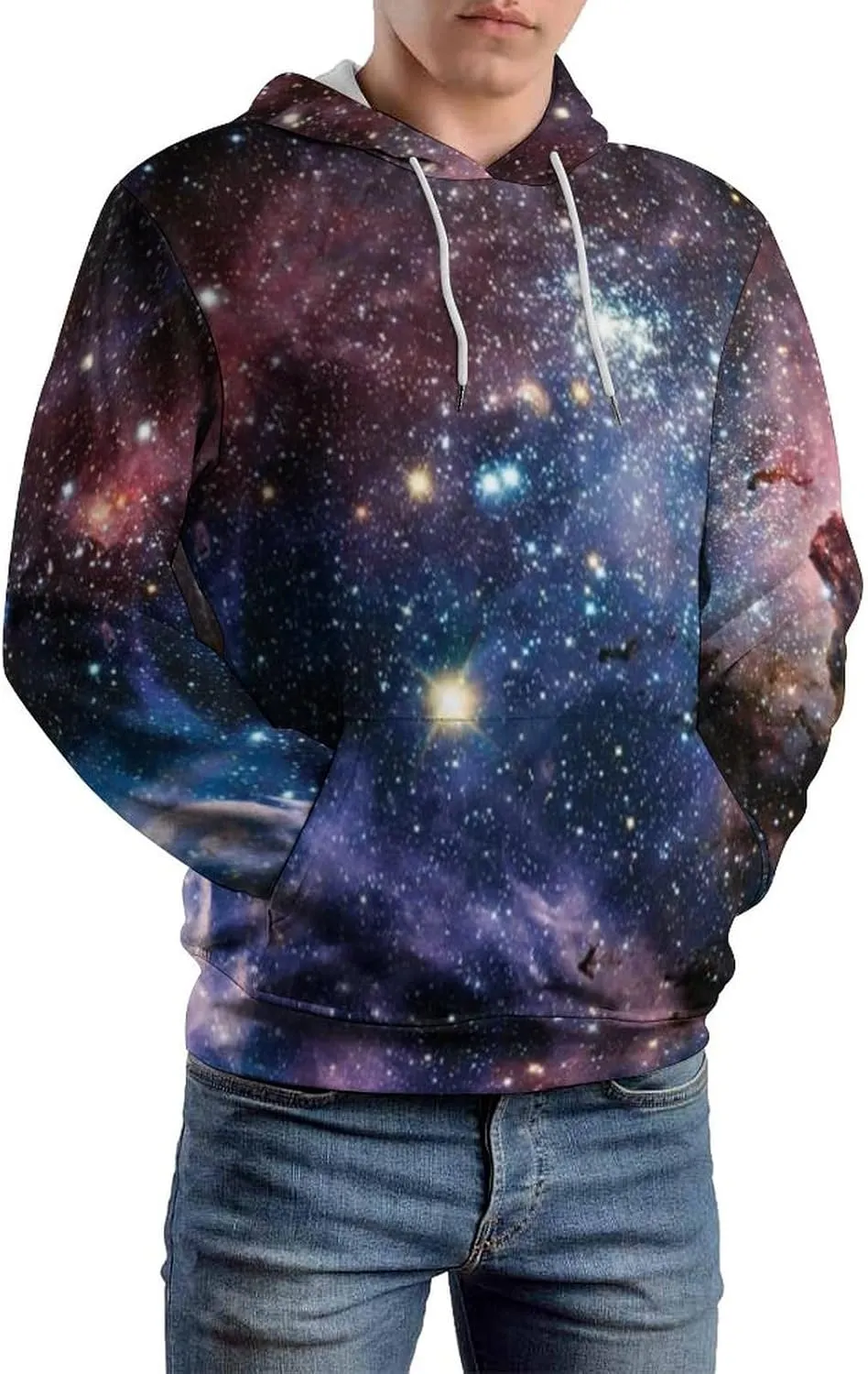 inspection Hooded Sweatshirts Pocket Pullover 3D Hoody Mens Unisex Hoodies Galaxy Patterns Print 
