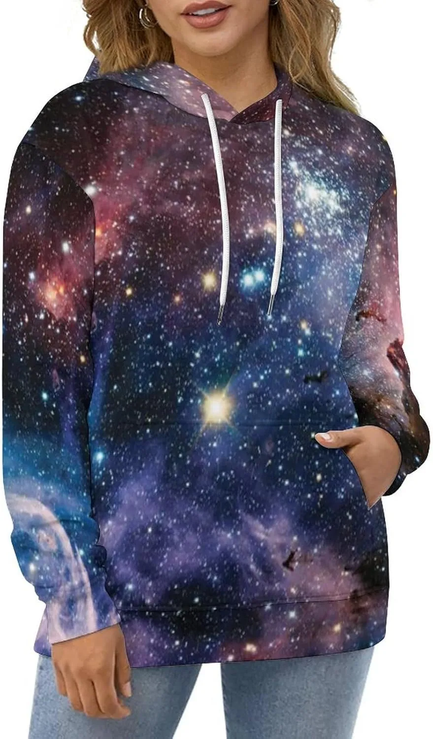 inspection Hooded Sweatshirts Pocket Pullover 3D Hoody Mens Unisex Hoodies Galaxy Patterns Print 