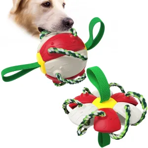 Interactive Dog Soccer Ball Toy with Durable Grab Tabs