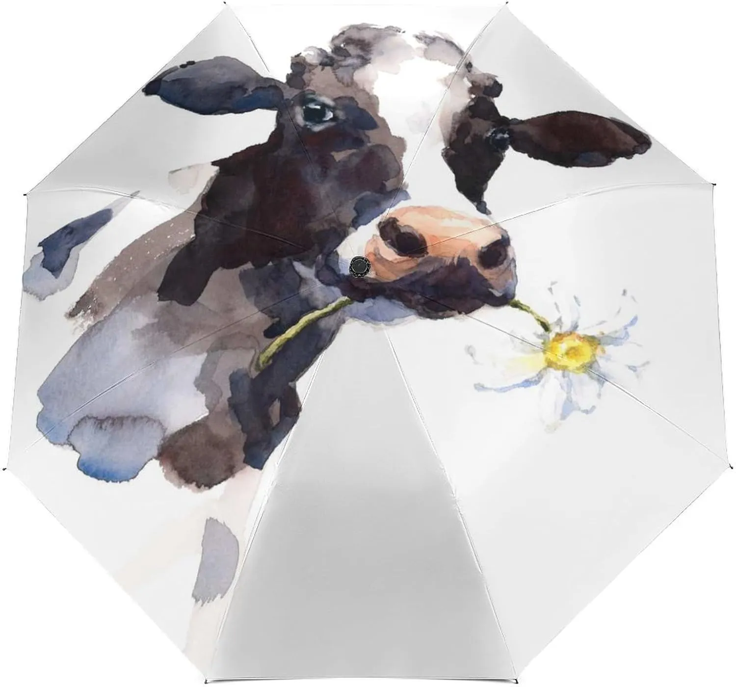 Inverted Rain Umbrella, Sun Protect UV Winds Rain Compact Parasol Automatic Open/Close delightful peaceful speckle innate frivolity Reverse Car Umbrella Nugier Auto Large 