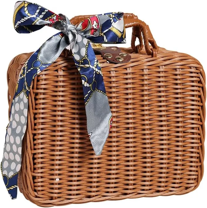Ivory 144 censor indeed Sheets with Rattan Box and Tablecloth (Ivory) VPH Travel Chinese Mahjong Set 