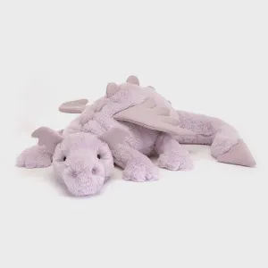 Jellycat Lavender Dragon Huge LAV1DD.  FREE DELIVERY.