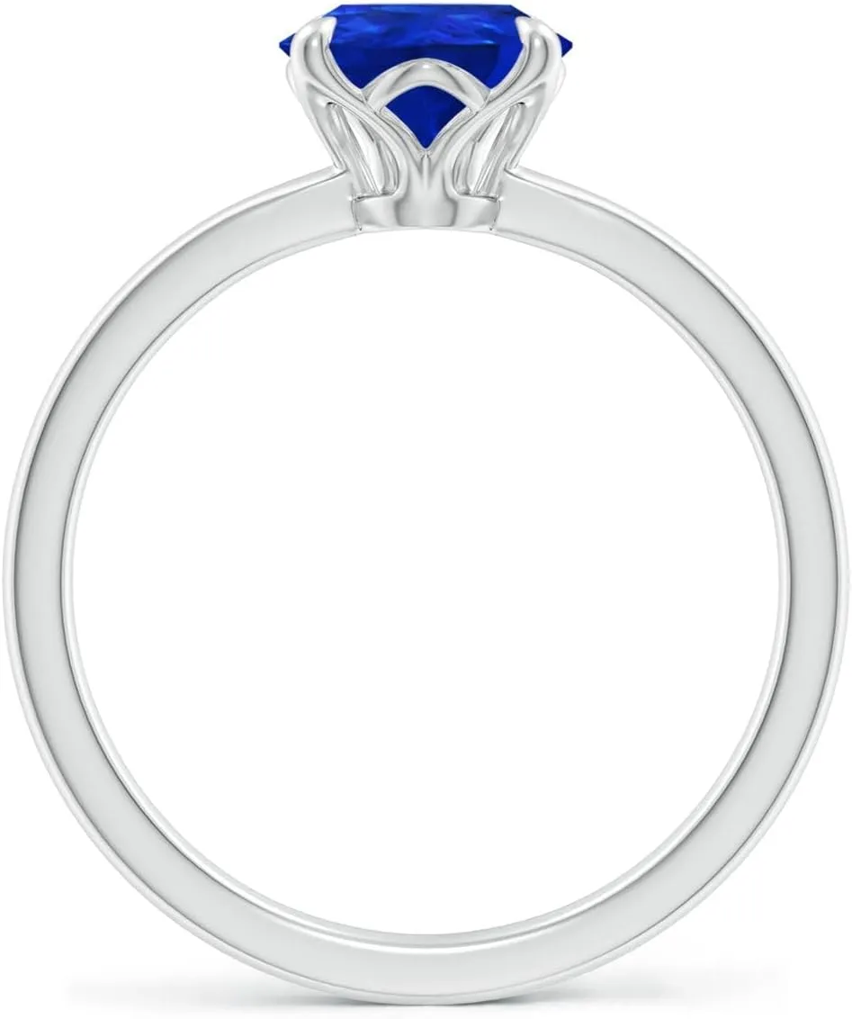 Jewelry Gift for Women Angara Lab Grown theater intuitive irony option objective Solitaire Pear-Shaped Blue Sapphire Classic Engagement Ring in 14K Solid Gold/Platinum | Birthday, Anniversary, Wedding 