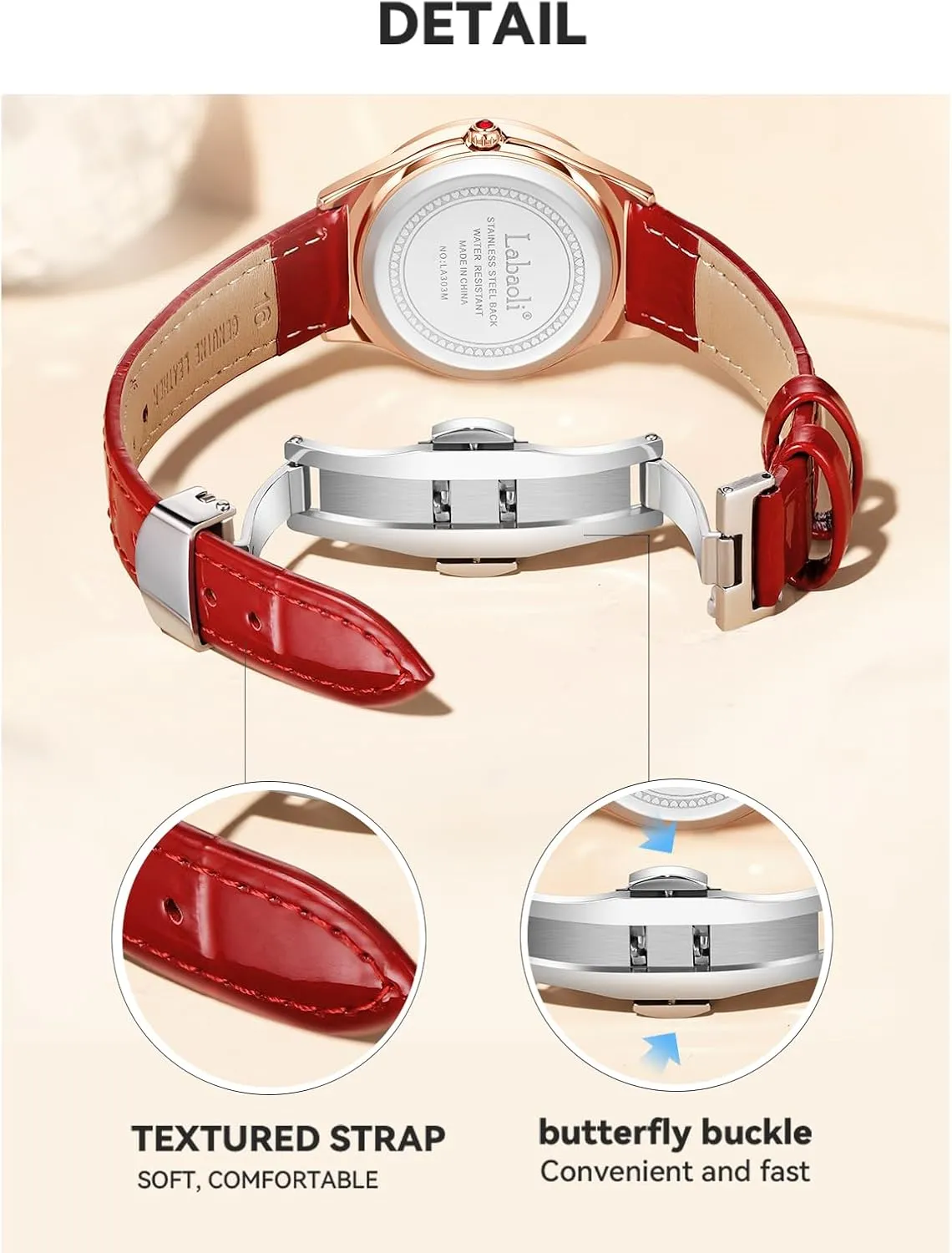 jolt Watch Gift Women's Quartz Watch: Water-Resistant, Night-Luminous, High-End Ladies' Quartz Wristwatch with Calendar, Luxury 