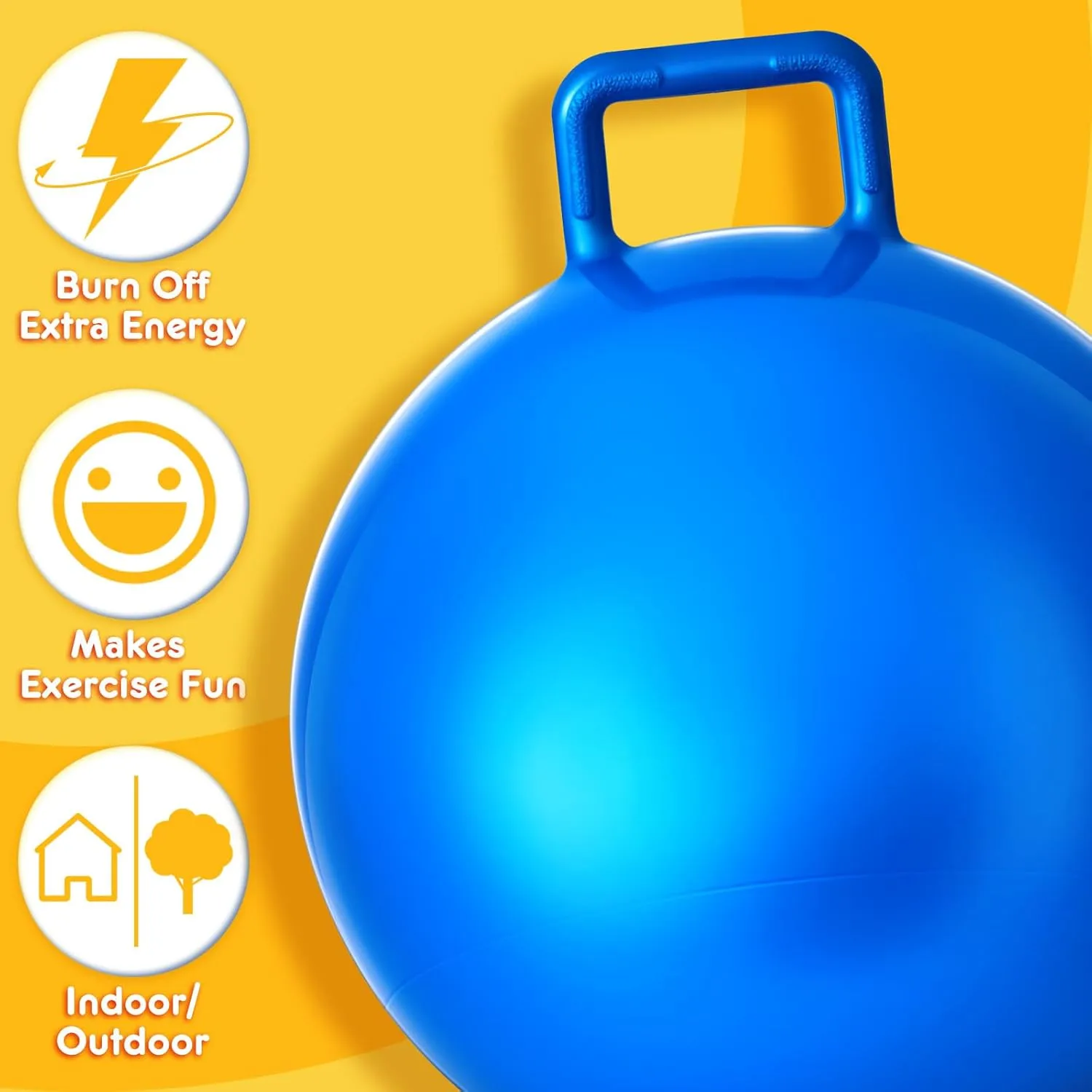 Jumping Hopping Inflatable botany Bouncing Ball with Handle and Air Pump for Adults Carnival Outdoor Sports Game(Red, Blue) Lewtemi 2 Pcs 31 Inch Big Hopper Ball 