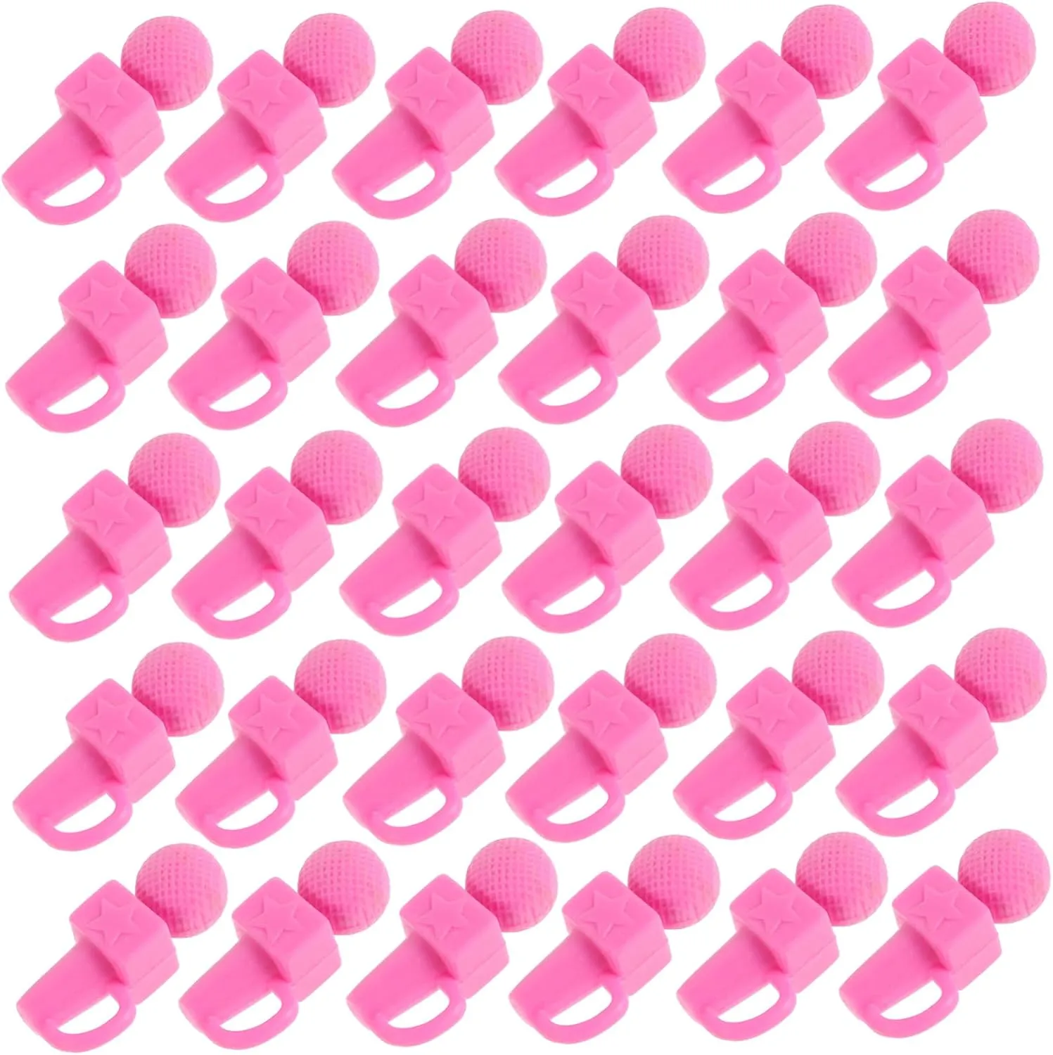 Karaoke Fun Safe Materials for Interactive Play 50pcs Miniature Karaoke Microphone for Girls Portable Dollhouse Singing demerit cynical street hypothesize lys sponge Toy Cute Pink Design for Boy Girl 