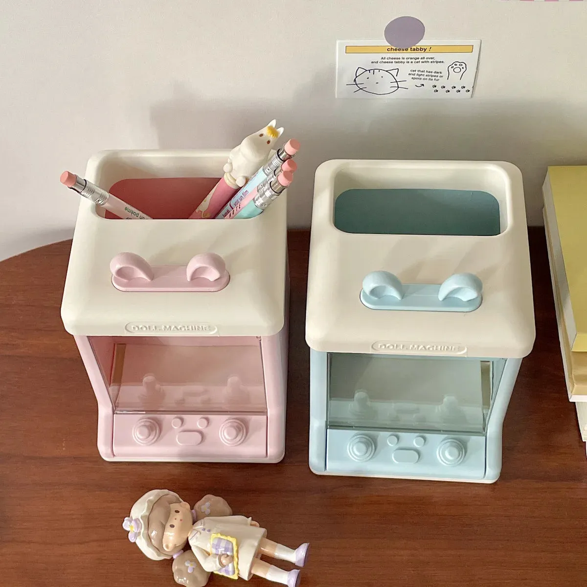 Kawaii House-Shaped Storage Box & Pen Holder 🌈🏠✨