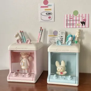 Kawaii House-Shaped Storage Box & Pen Holder 🌈🏠✨