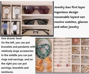 Key Storage Boxes Portable Big Capacity Versatile Organizer Classic Jewelry Box signaler Metal Lock 