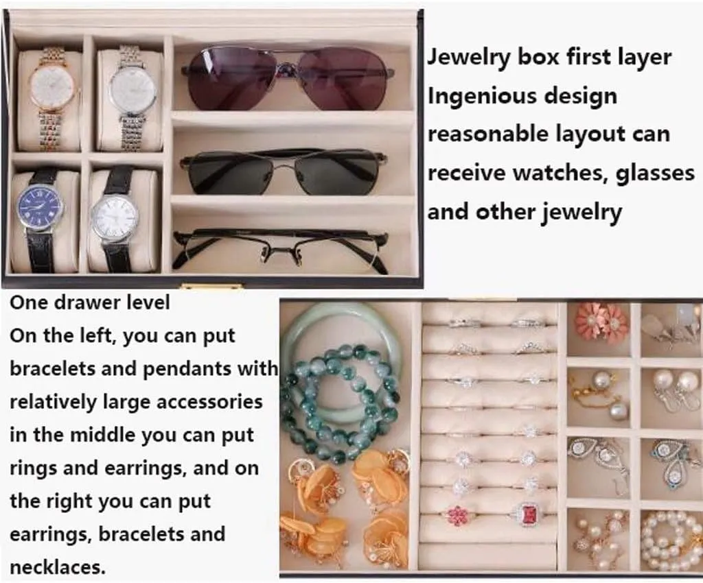 Key Storage Boxes Portable Big Capacity Versatile Organizer Classic Jewelry Box signaler Metal Lock 