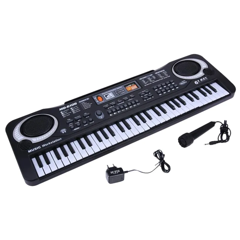 Keyboard Wide range Children Board Piano 61 Plug Key Gift Eu Satisfaction guaranteed Music Electric Keys Digital Electronic
