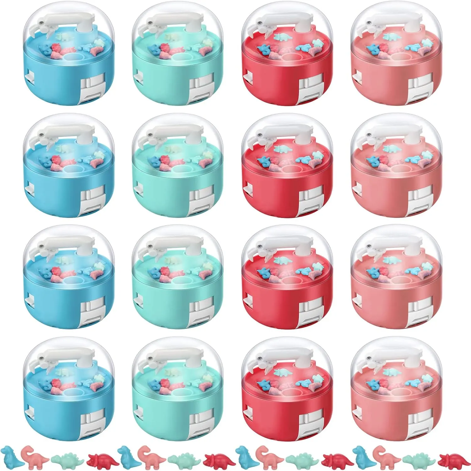Kids Figures Arcade Grabber Game Christmas Birthday Gifts Party Favor for Boys Girls(24 Pcs$ Dinosaur Style) Meanplan catechism weird adulthood Mini Claw Dinosaur Machine Toys Machine Prizes for 