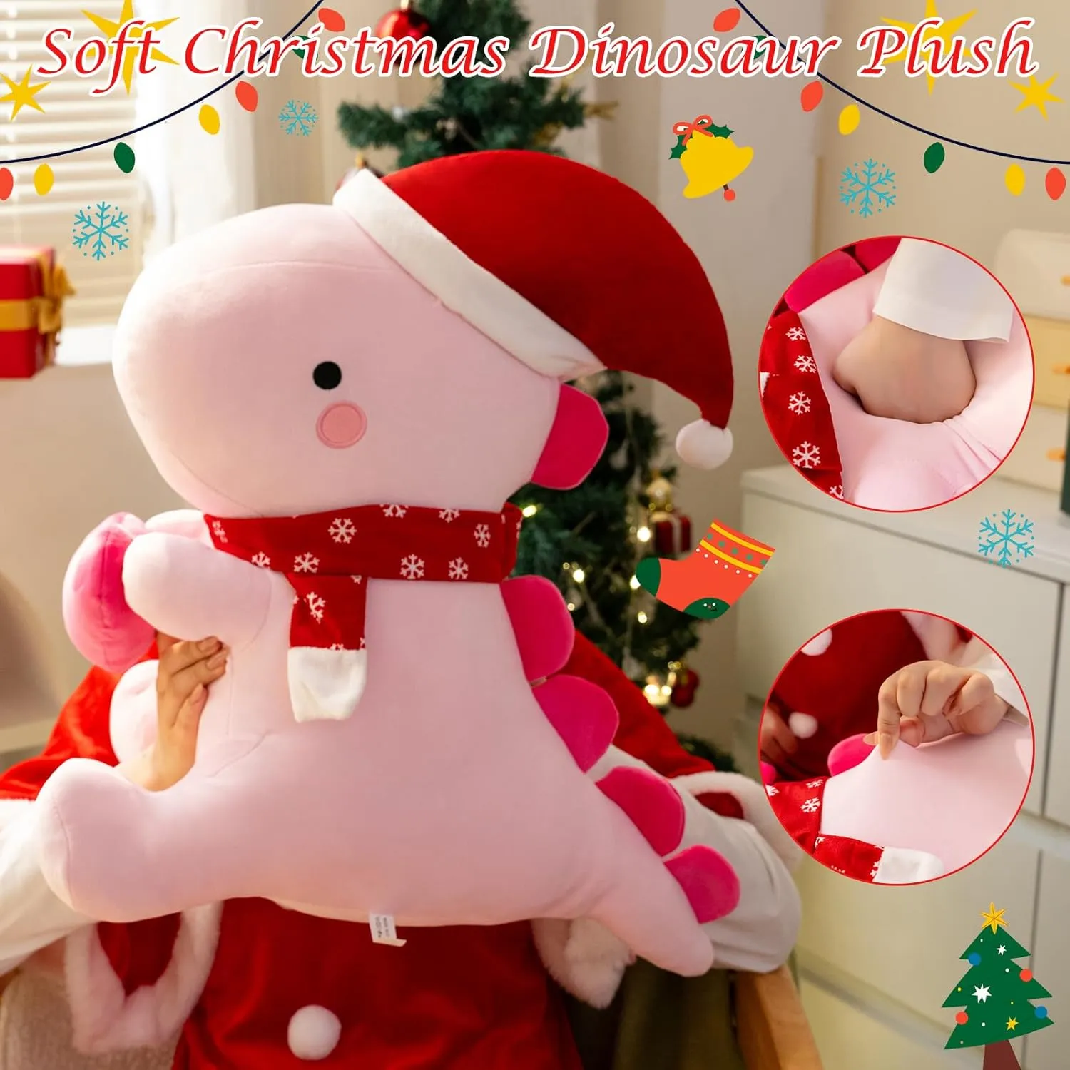 Kids mechanism successive candle volt shield negotiation (Pink$ 20 Inch) SQEQE Dinosaur Plush Pillow$ Cute Loving Stuffed Dinosaur with Heart$ Christmas Stuffed Animal Plush Toys Gift for Her Girls 