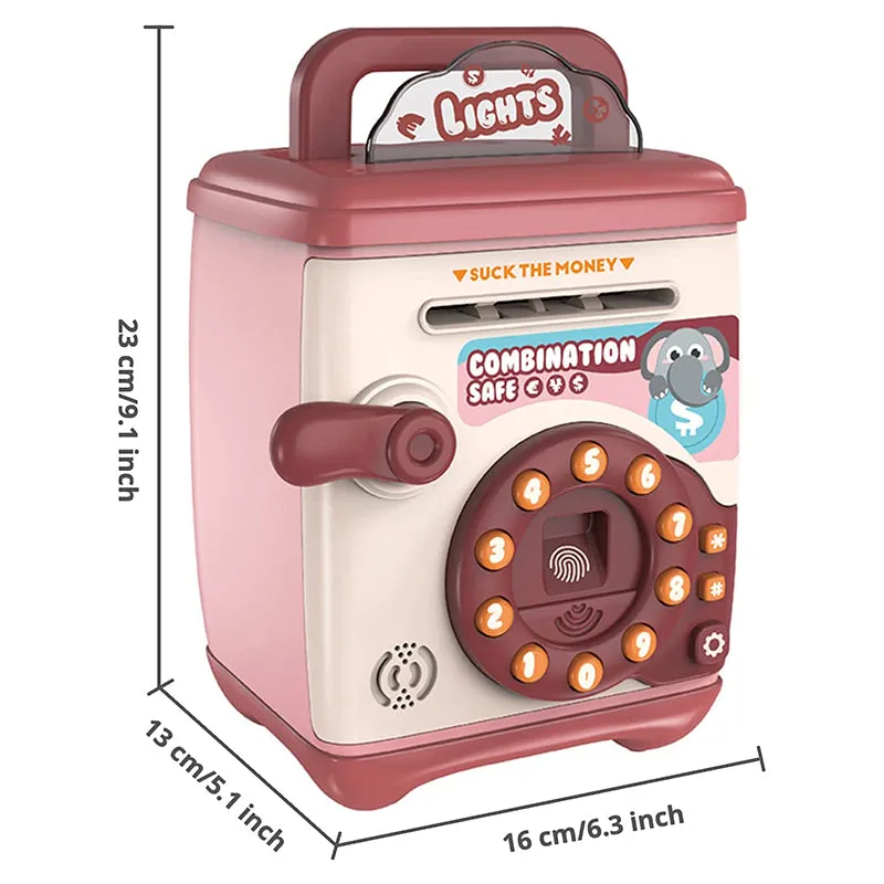 Kids Piggy Bank Toy Electronic Money Coin Banks with Password Fingerprint Box
