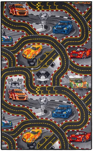 Kids Playmat Rug Racers
