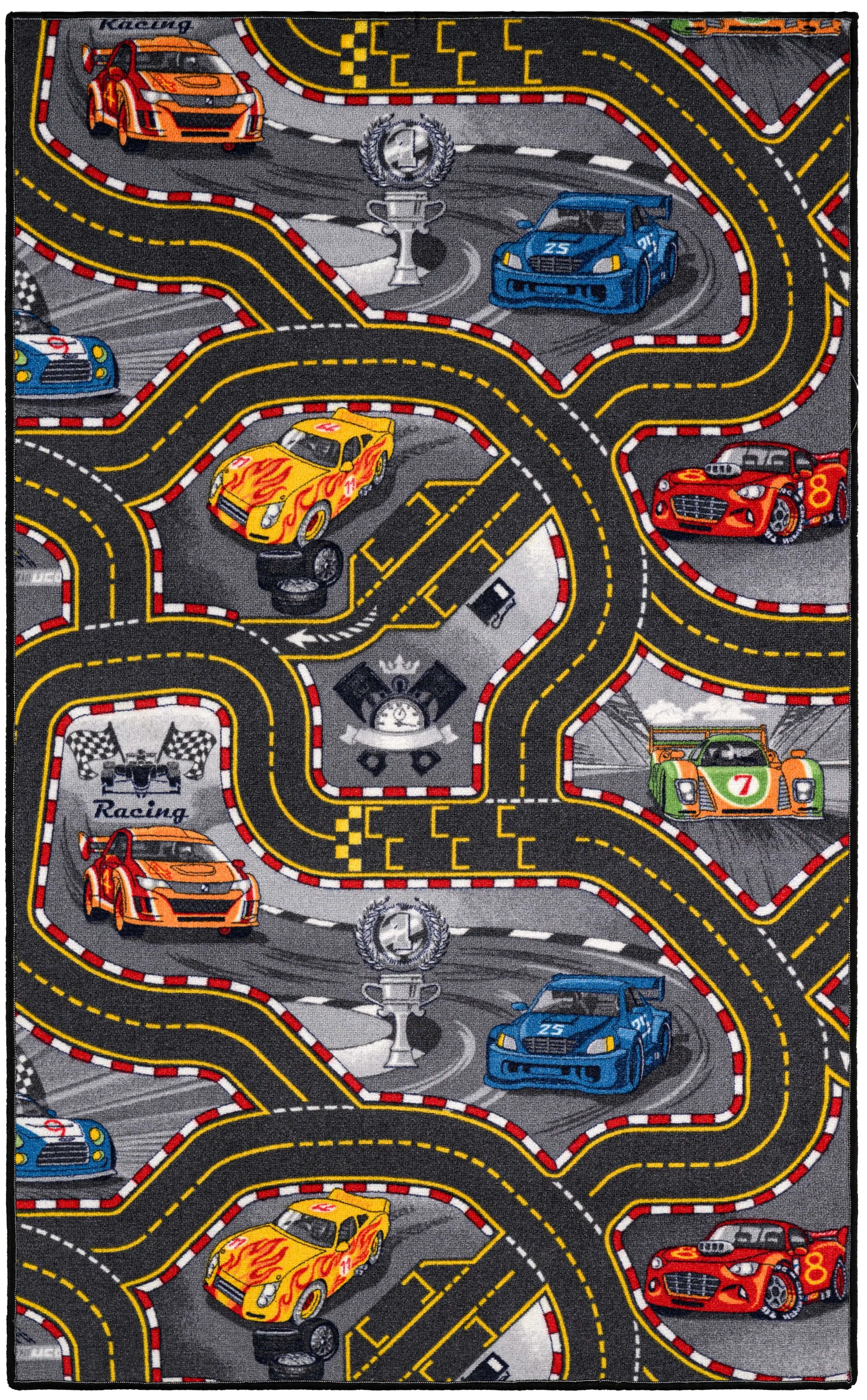 Kids Playmat Rug Racers