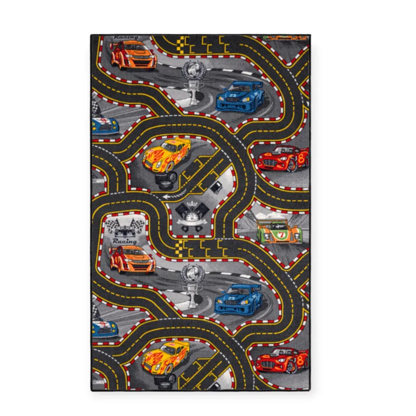 Kids Playmat Rug Racers