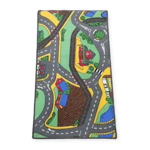 Kids Playmat Rug Racing
