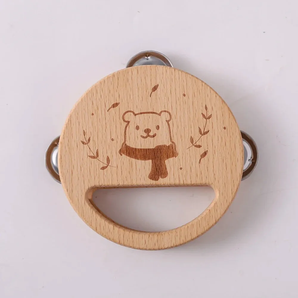 Kids Wooden Montessori Toys Musical Instruments Rattle Bell Drum Xylophone Percussion for Baby Early Educational Instruments Toy