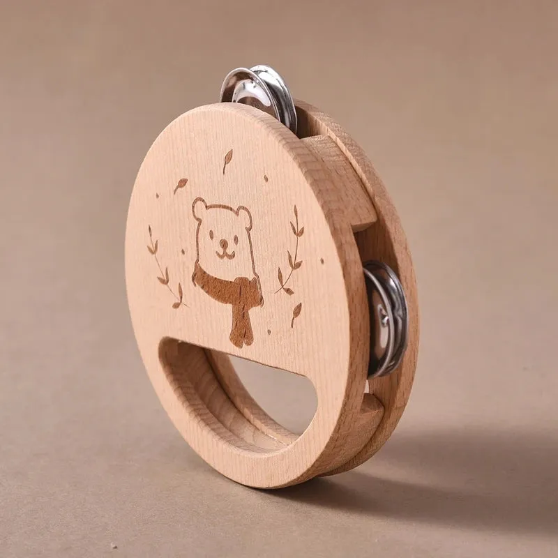 Kids Wooden Montessori Toys Musical Instruments Rattle Bell Drum Xylophone Percussion for Baby Early Educational Instruments Toy